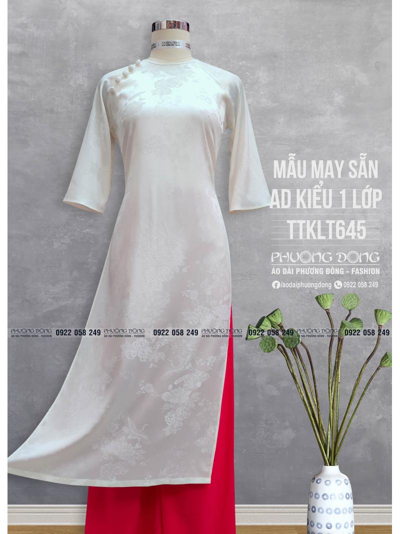 Áo Dài Phom Trẻ Gấm Lụa Phom Suông TTKLT645